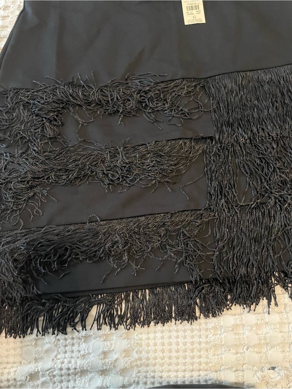 Ann Taylor Black Fringe Tiered Mini Skirt - Women - Picture 3 of 6